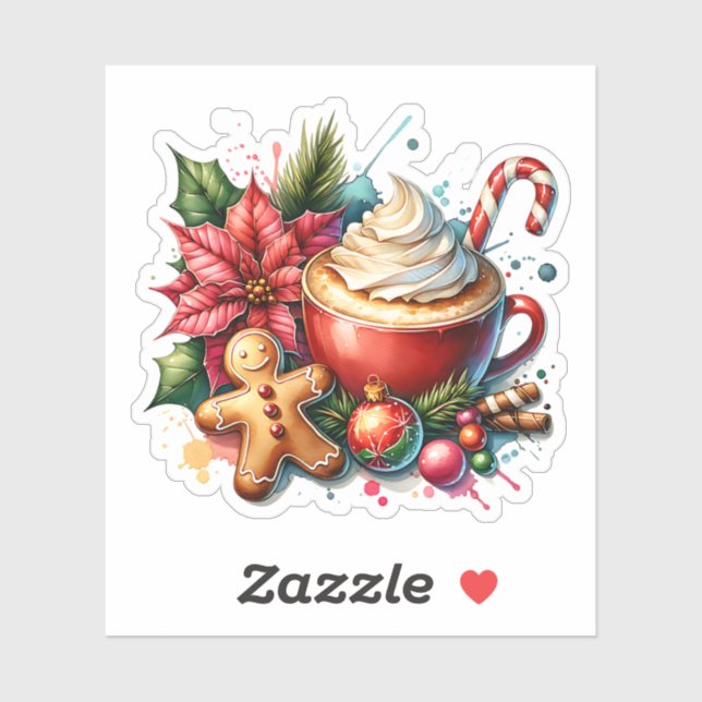 Charming Hot Cocoa and Gingerbread Men Christmas (Sheet)