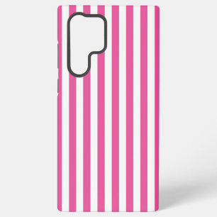 Charming Hot Pink and White Vertical Stripes Samsung Galaxy Case