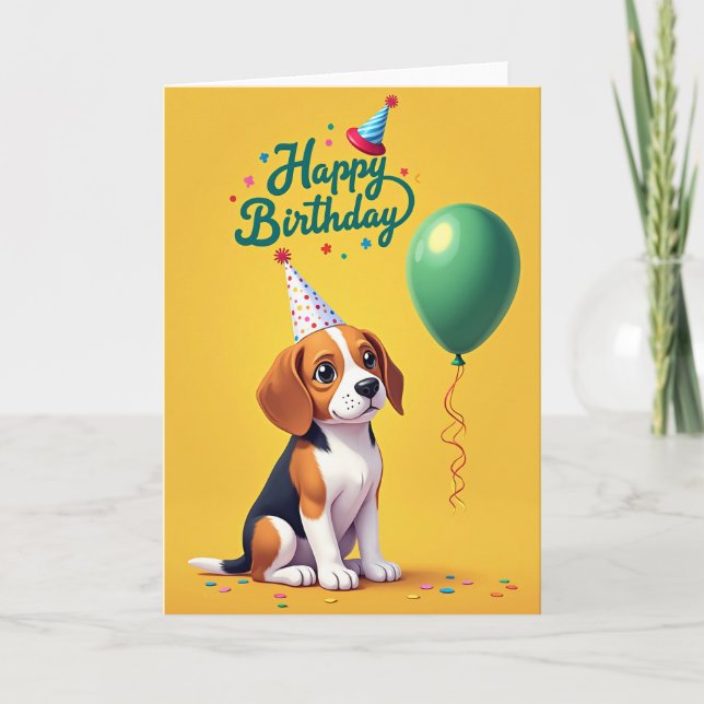 Charming Hound Birthday Card (Front)