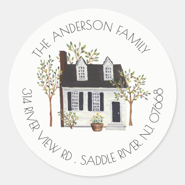 Charming House | New Home Address Label Sticker (Front)