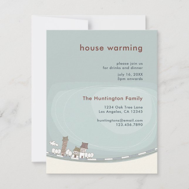 Charming House Warming Party Invitation (Front)
