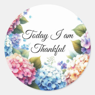Charming Hydrangea Thankfulness Sticker