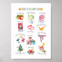 Charming Illustrated Stuff To Do Every Day