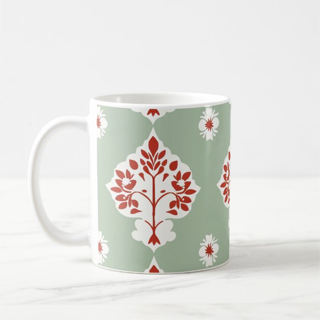 Charming Indian Red Tree Mug (Left)