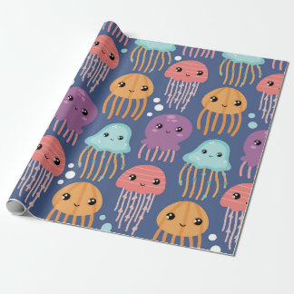 Charming Jellyfish Parade Wrapping Paper