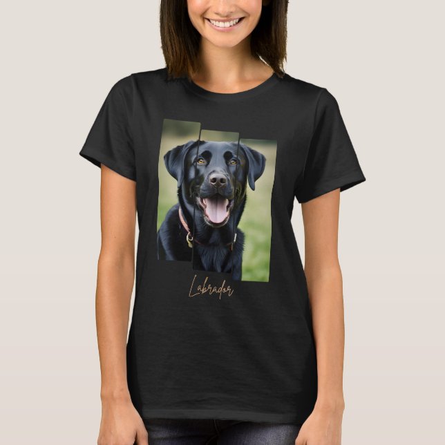Charming Labrador Retriever Portrait - Triptych Ar T-Shirt (Front)