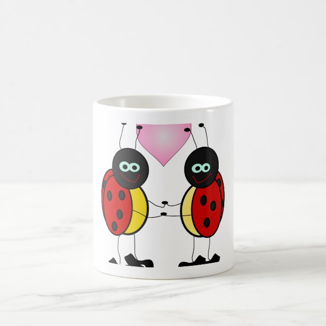  Charming Ladybug Ceramic Mug (Center)