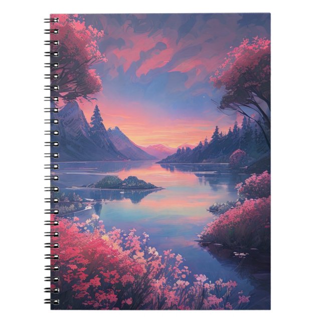 Charming Lake's Embrace Notebook (Front)