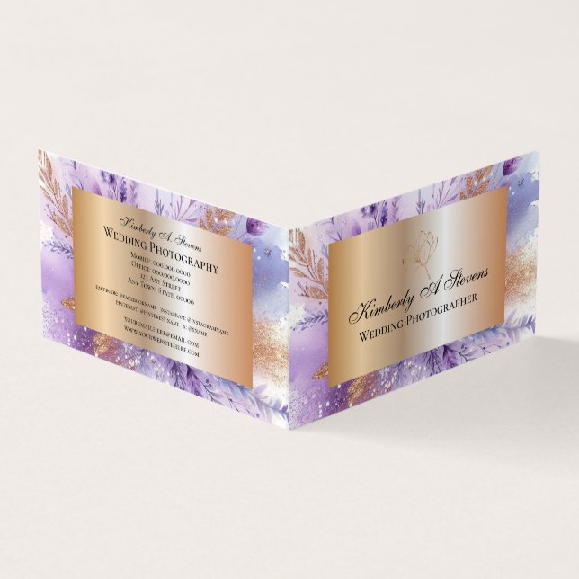 Charming Lavender II 3.5" x 2.0" Bus Card (Outside)