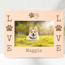 Charming LOVE Dog Paw Print Modern Personalised