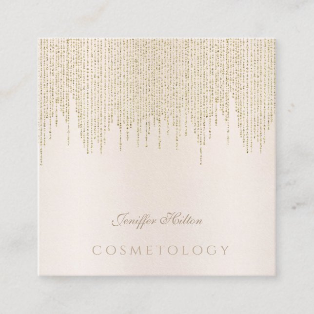 Charming Luxury gentle shiny bright dazzle Square Business Card (Front)