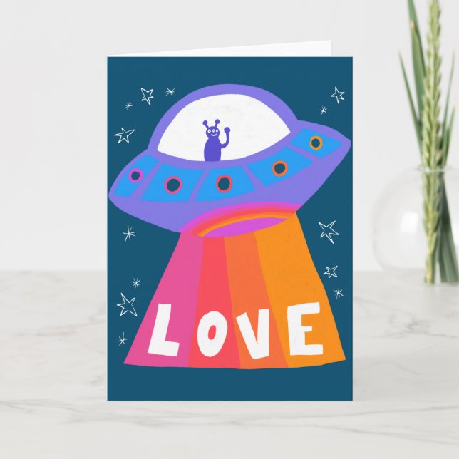 Charming Martian LOVE Valentine Anniversary Friend Card (Front)