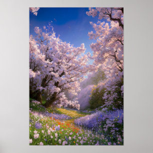 Charming Meadow Overgrowth Poster