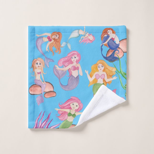 Charming Mermaids Adventure -  Wash Cloth (Wash Cloth)