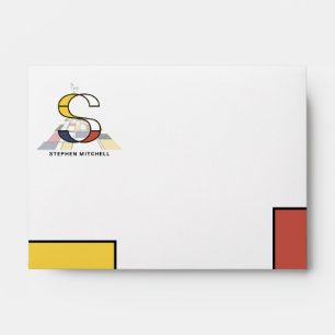 Charming Modern Art Monogram. Letter S Envelope