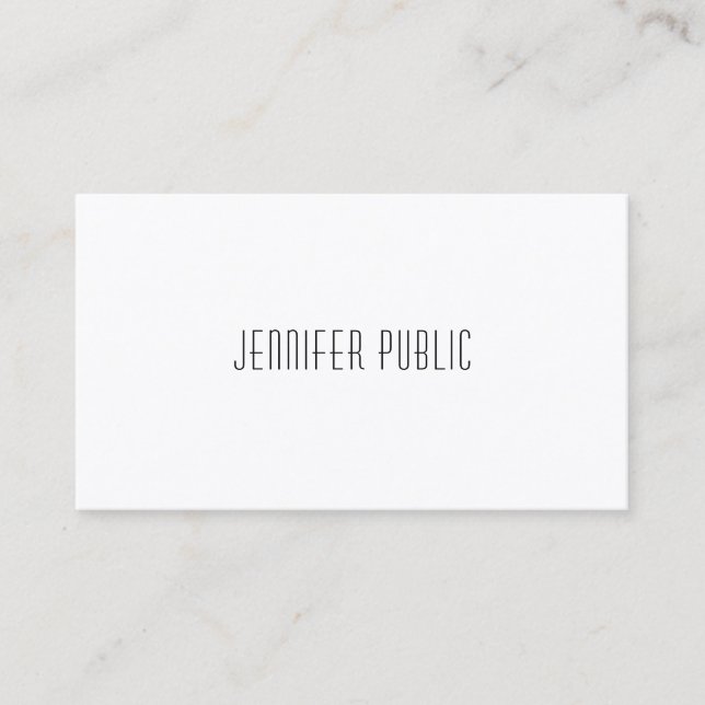 Charming Modern Design Professional Smart Plain Business Card (Front)