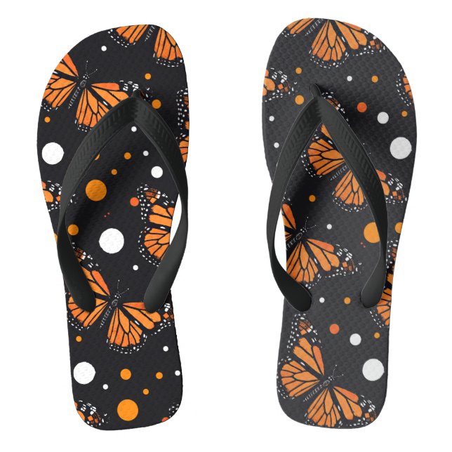 Charming Monarch Madness Butterfly Flip Flops (Footbed)