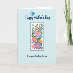 Charming Mothers Day Fabric Card