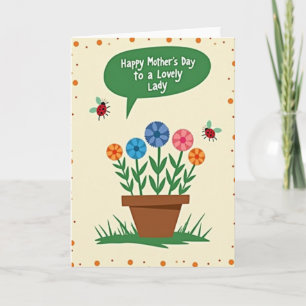 Charming Mothers Day Flower Card