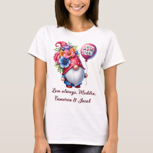 Charming Mother's Day Gnome Personalised Best Mum T-Shirt