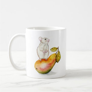 Charming Mouse on a Pear Coffee Mug