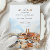 Charming Munich Wedding Save the Date Card