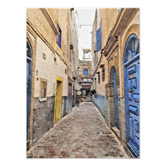 Charming Narrow Alleyway in a Historic Moroccan  Photo Print