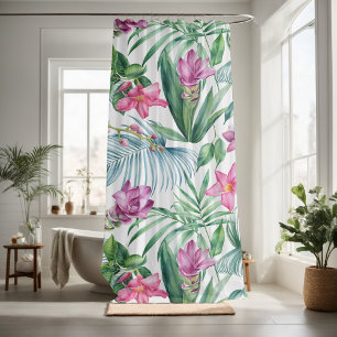 Charming nature floral decorative eye-catching shower curtain