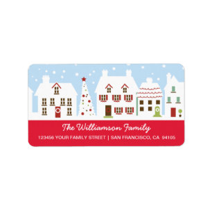 Charming Neighbourhood Address Labels (fuchsia)