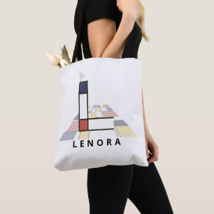 Charming Neoplasticism Style Monogram. Letter L Tote Bag