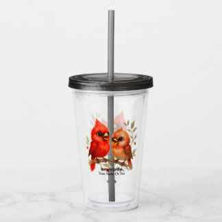 Charming Northern Cardinal  Acrylic Tumbler