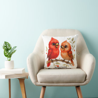 Charming Northern Cardinal  Cushion
