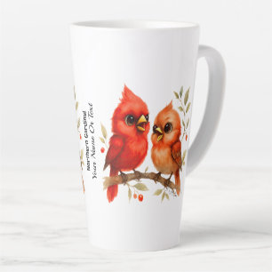 Charming Northern Cardinal Latte Mug