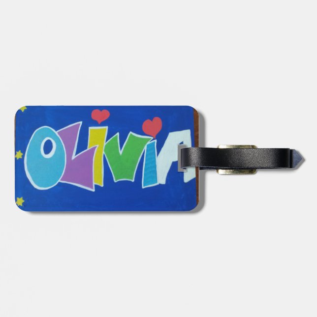 Charming Olivia Luggage Tag (Back Horizontal)
