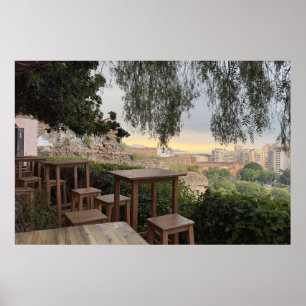 Charming Outdoor Café Seating Poster