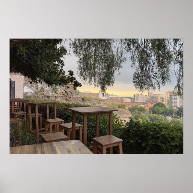 Charming Outdoor Café Seating Poster (Front)