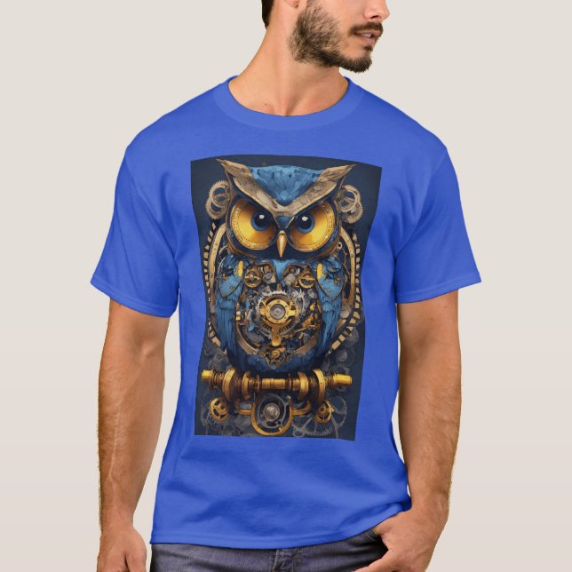 "Charming Owl Print T-Shirt - Flaunt Your Feathere (Front)