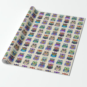 Charming Owls Wrapping Paper