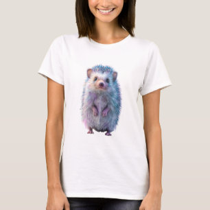 Charming Pastel Watercolor Hedgehog Women T-Shirt