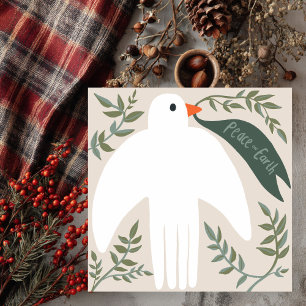 Charming Peace Dove Christmas Xmas Holiday Card