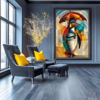 Charming Penguin – Cubist Dandy in the Rain