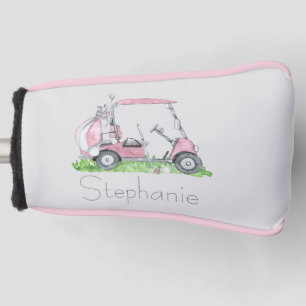 Charming Personalised Pink Golf Cart Head Cover