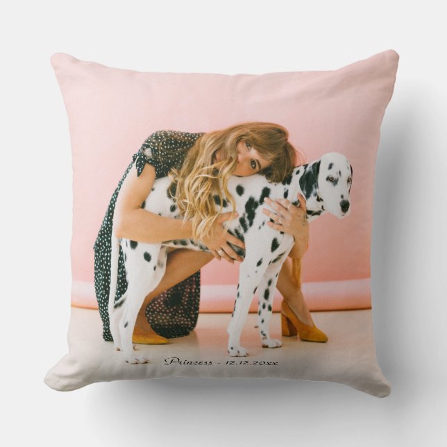 Charming Pet Lover Custom Photo Cushion (Front)