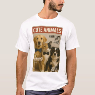 Charming Pet Trio – Stylish Animals with Personali T-Shirt