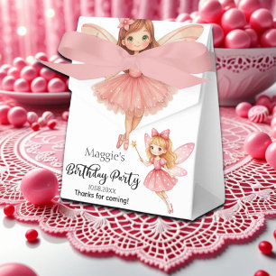 Charming Pink Fairies Woodland Birthday Party Favour Box