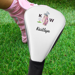 Charming Pink Golf Bag Personalized Monogrammed  Head Cover