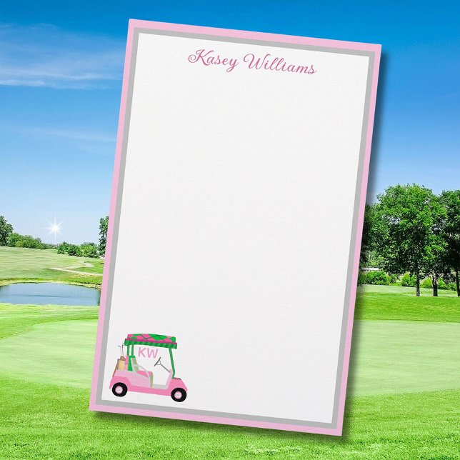 Charming Pink Golf Theme Personalised Stationery (Creator Uploaded)