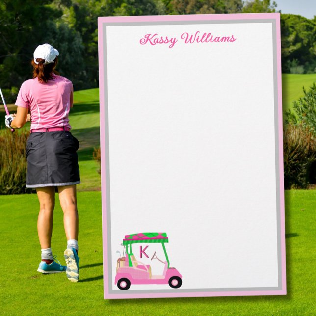 Charming Pink Golf Theme Personalised Stationery (Creator Uploaded)