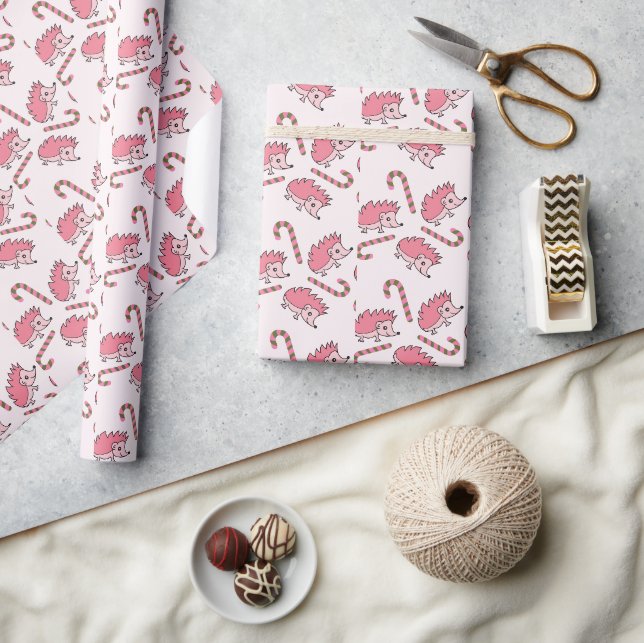 Charming Pink Hedgehog Gift Wrap for All Occasions (Crafts)