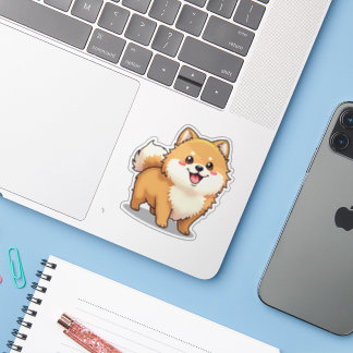 Charming Pomeranian, Playful Kawaii Render, Small